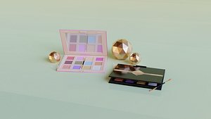 Compact Cosmetic makeup box 3D model
