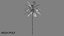 3D Coconut palm tree set model