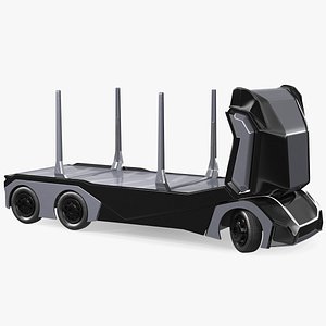 autonomous electric logging truck 3D model