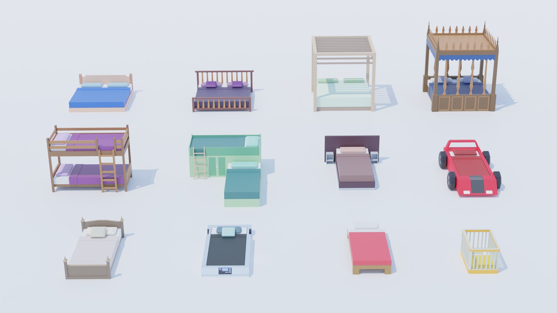 Pack 84 Low-Poly Furniture model https://p.turbosquid.com/ts-thumb/C0/8nAmhE/pL/beds/png/1686670217/1920x1080/fit_q87/44854211805ce3b584e312059f0cd31c2b4271ed/beds.jpg