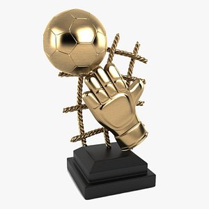 3d trophy football foot model