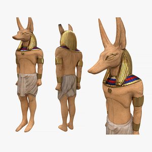 3D anubis statue model