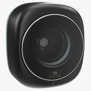 3D Mini Washer Dryer Machine Black model