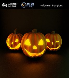 3dsmax halloween pumpkins