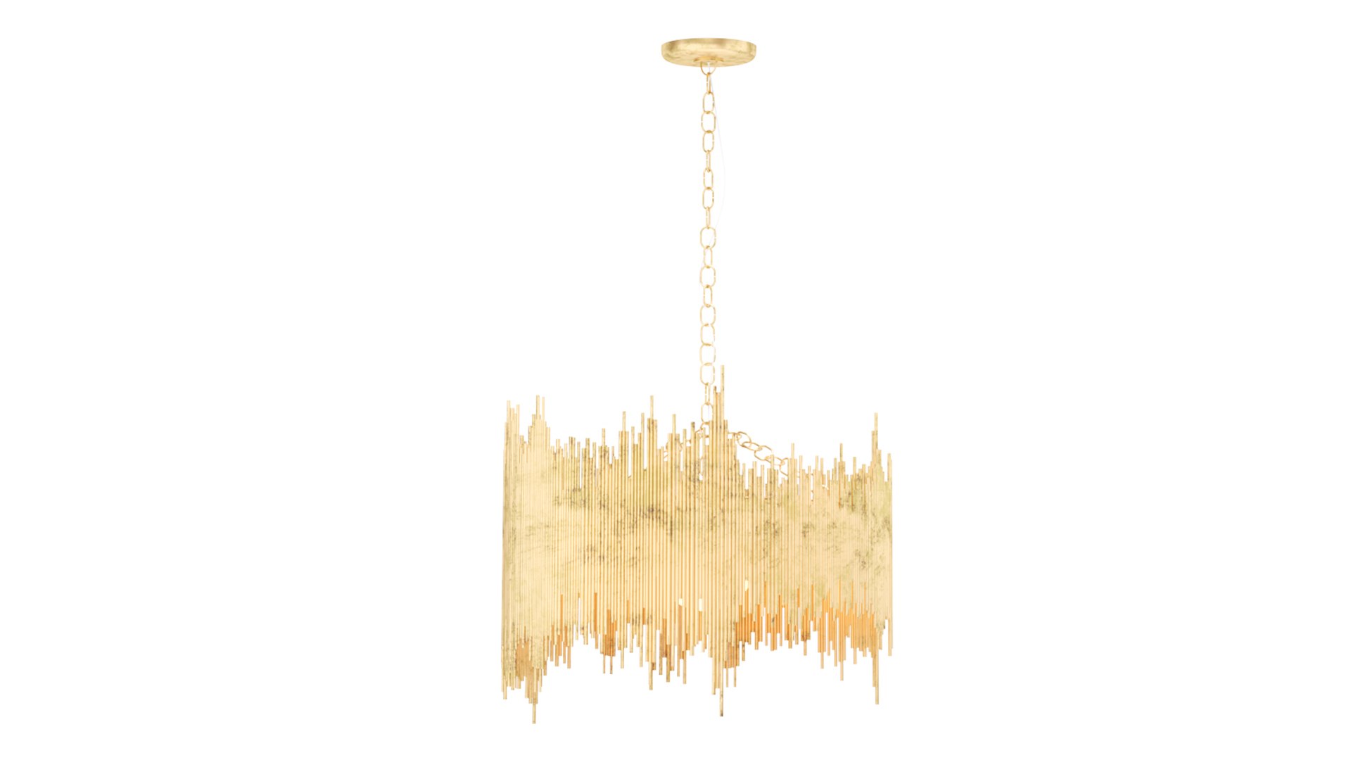 3D Model Gathered Glow Chandelier TurboSquid 1758290