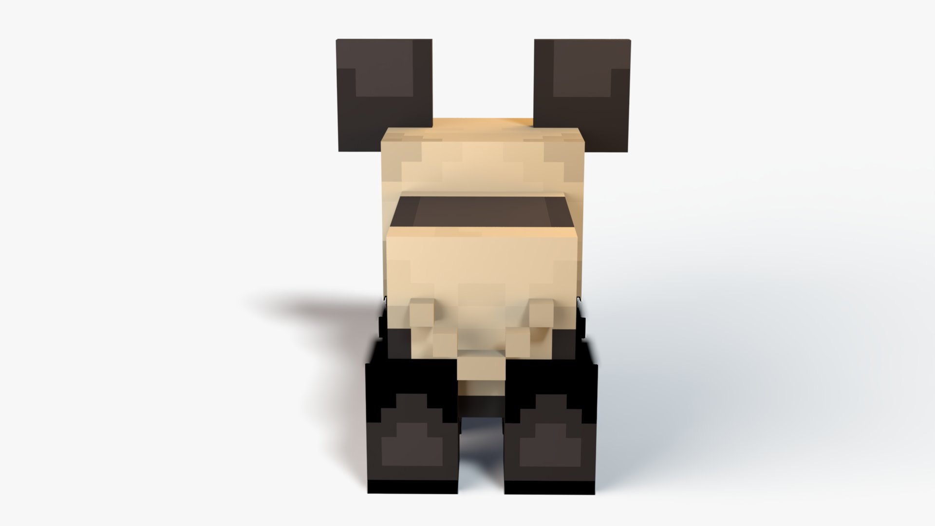 3D Model Minecraft Baby Panda - TurboSquid 2523714