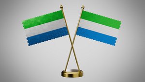 Table  Flag  of Sierra Leone 3D model