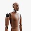 Rigged Crash Test Male and Female Dummy 3D