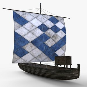 Sailing Boat low-poly 3d model 3D model