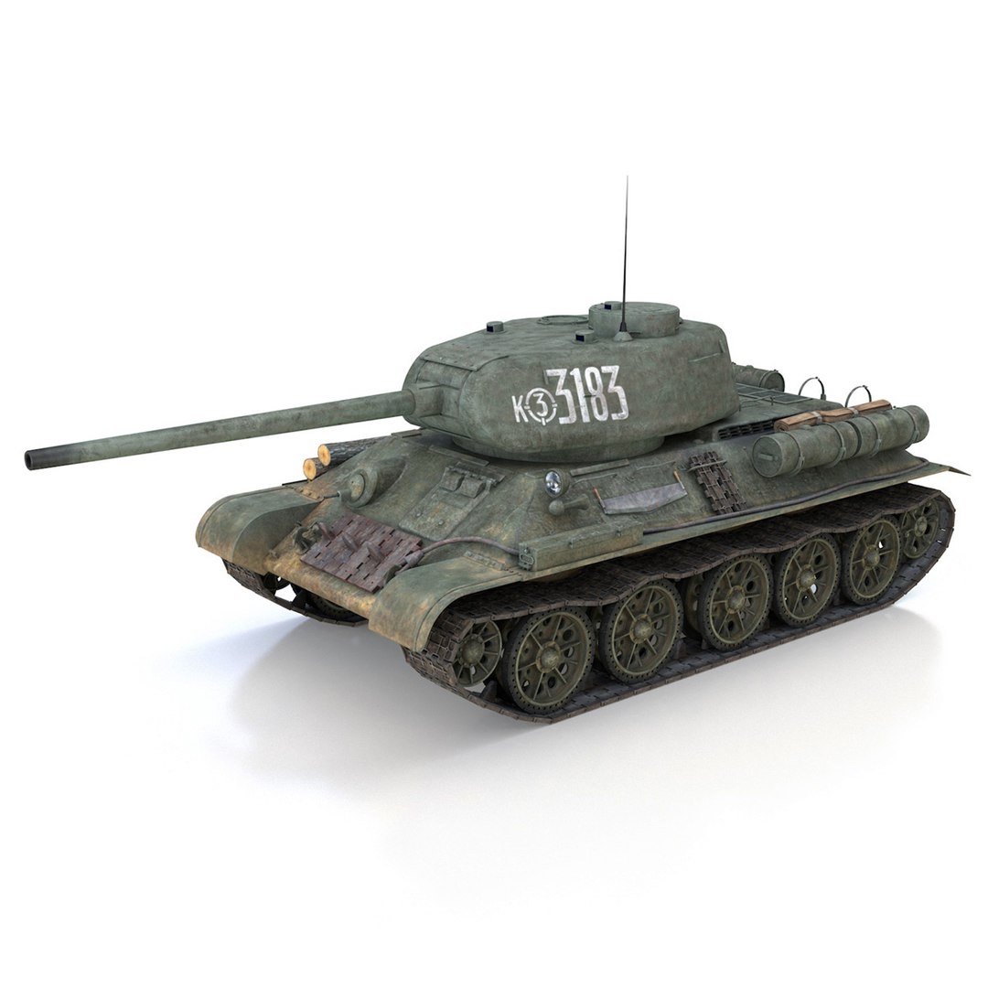 t-34-85 - tank 3D https://p.turbosquid.com/ts-thumb/C0/SwcFK1/Zn0UnsSM/318304/jpg/1604739149/1920x1080/fit_q87/53ca8401588bfdb94fe1d789e0a9942801454e9e/318304.jpg
