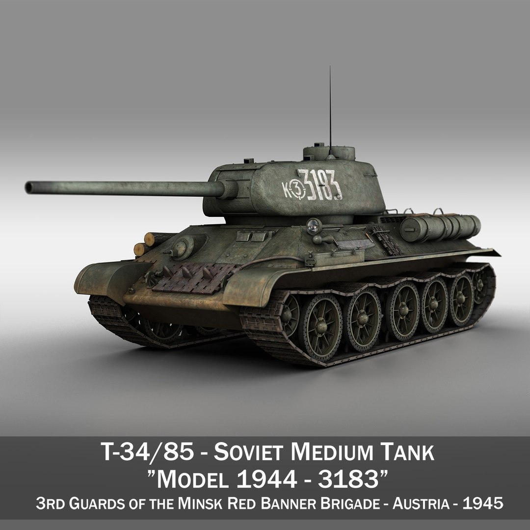 t-34-85 - tank 3D https://p.turbosquid.com/ts-thumb/C0/SwcFK1/axt8cU2f/318302/jpg/1604739127/1920x1080/fit_q87/56ac4208cb898897ec6ea3a47f95615796baec9d/318302.jpg