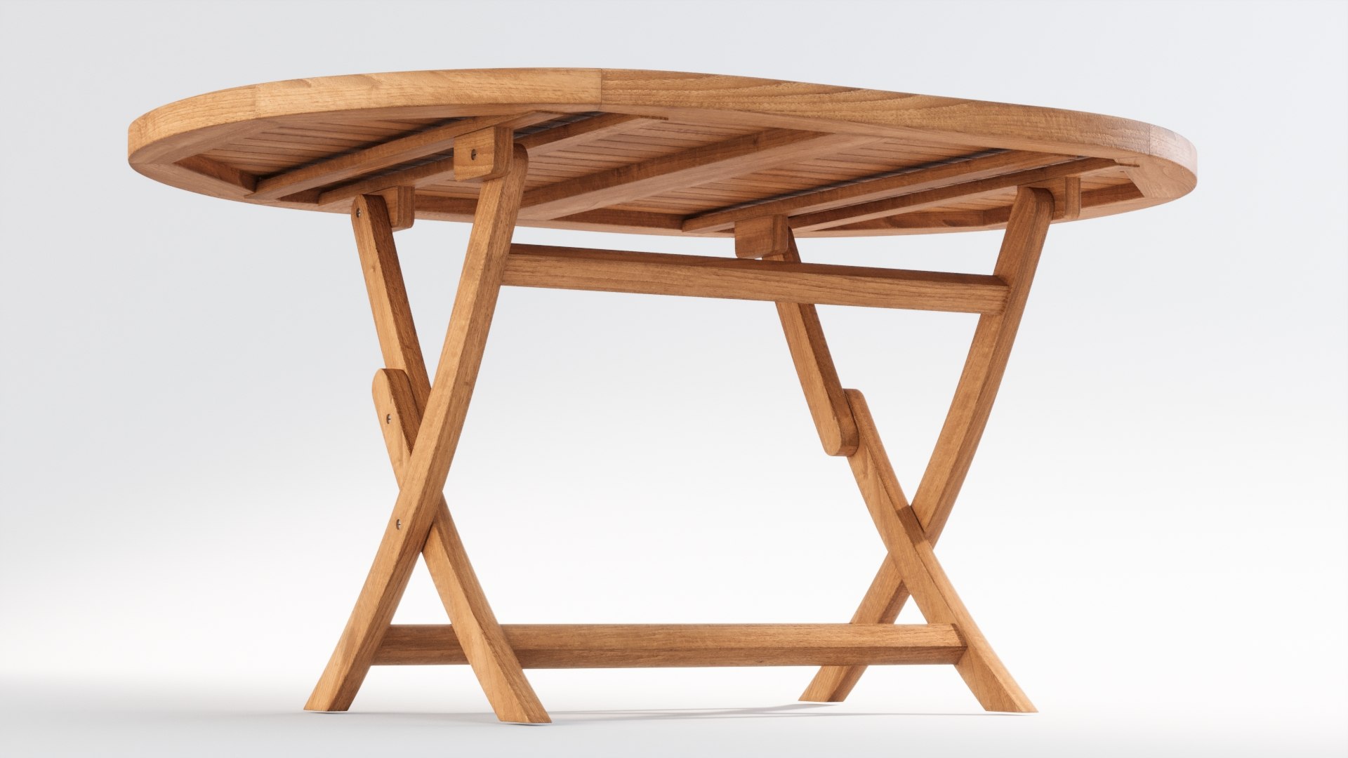 3D Oval Folding Table For 6 Seats TurboSquid 2151748