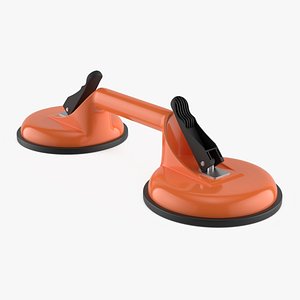 Double Suction Cup Glass Lifter Orange