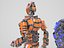 Robô humanoide com 6 opções de cores