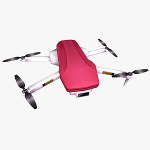 3D model Drone Rigged Animated Low Poly