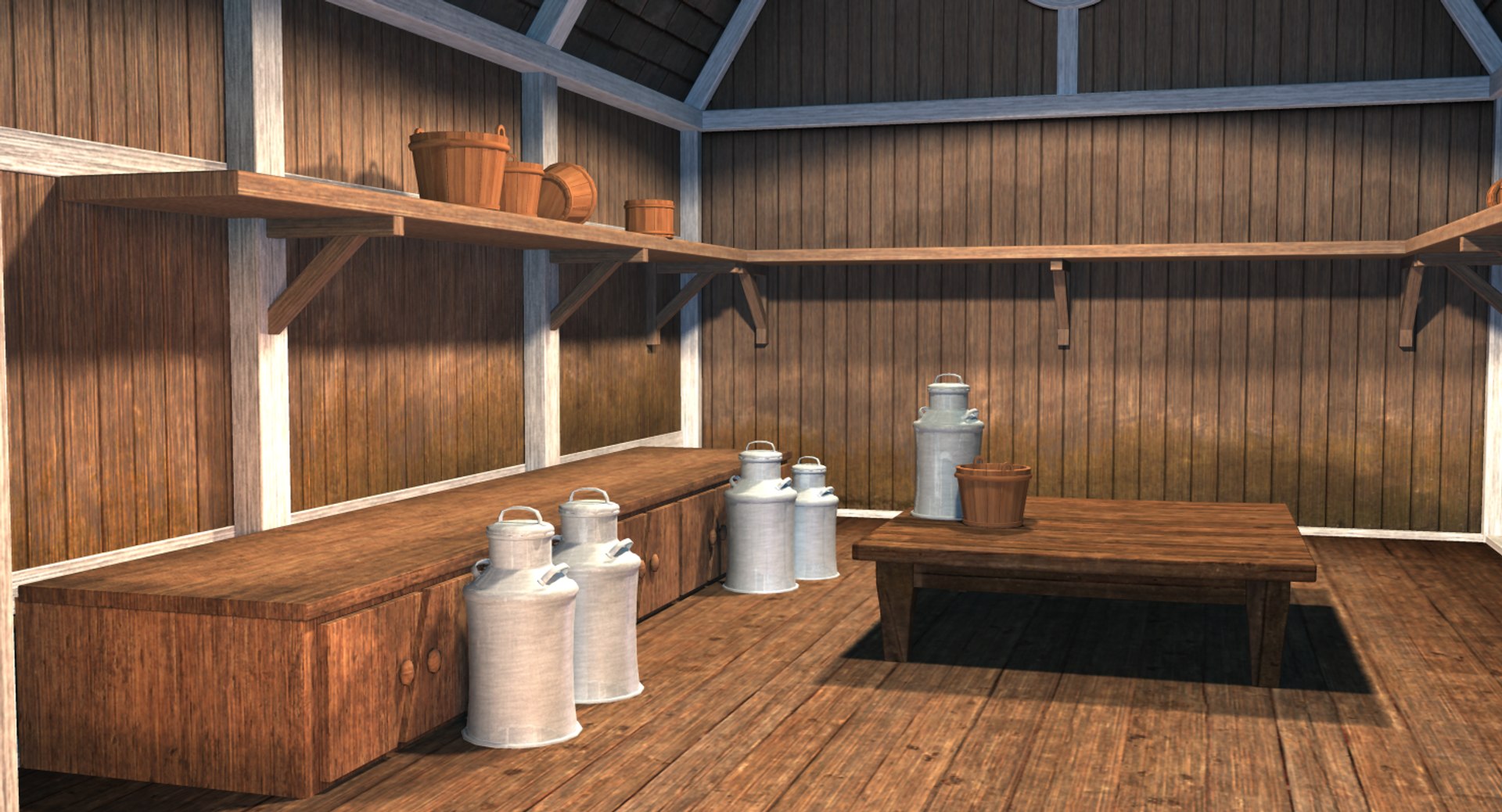 3D Barn Interior - TurboSquid 1353599