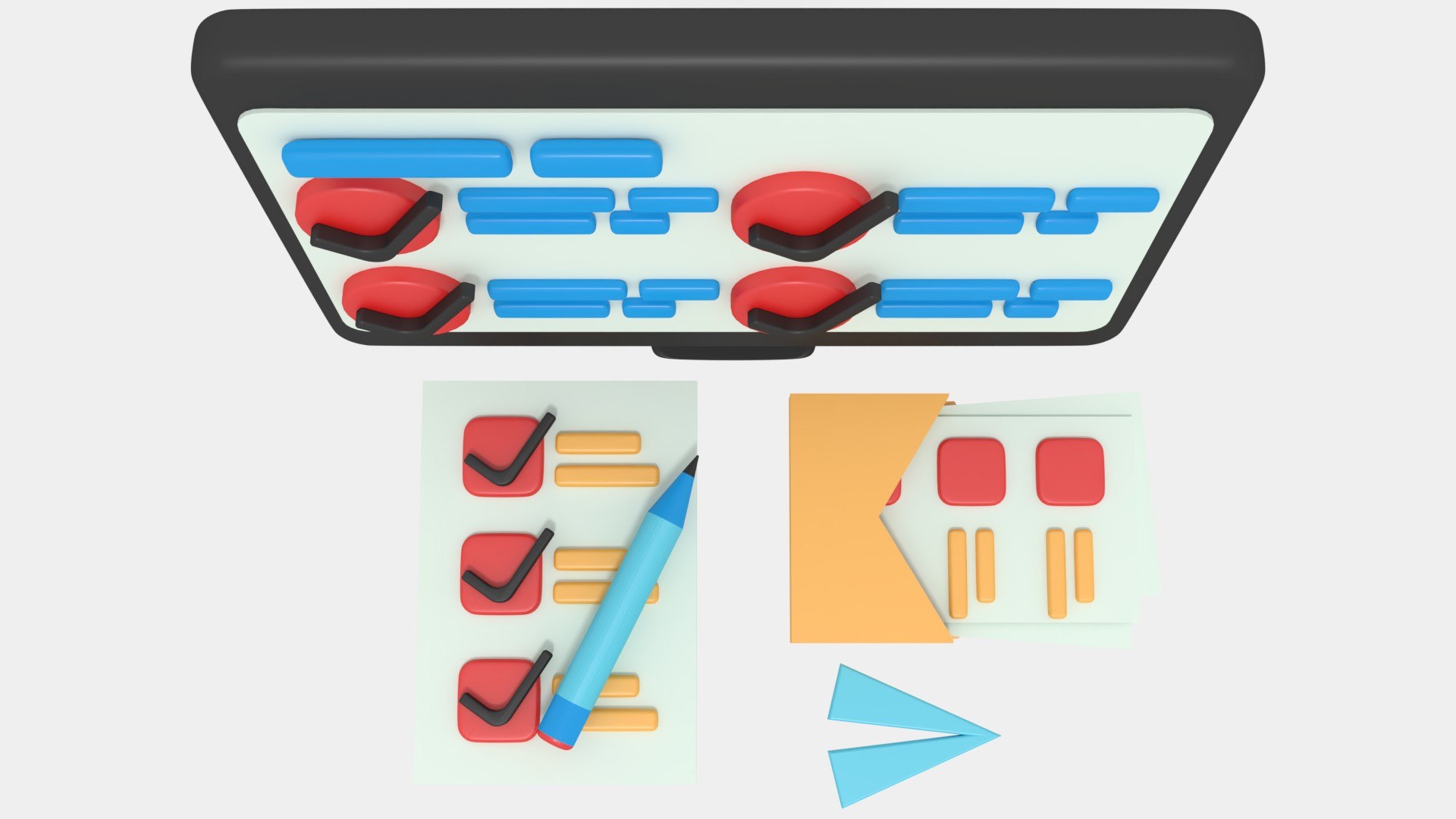 3D Checklist Survey App - TurboSquid 1997448