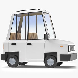 Stylized Hatchback Car Low Poly 3D Model 01 3D