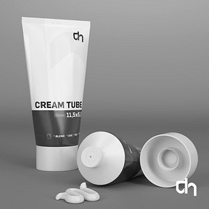 3d cream tubes 11 5x5 model