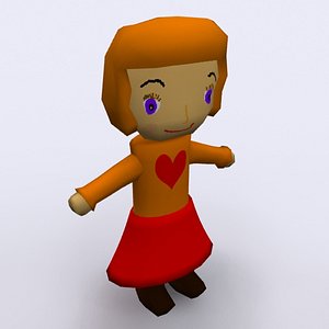 free max model girl polys