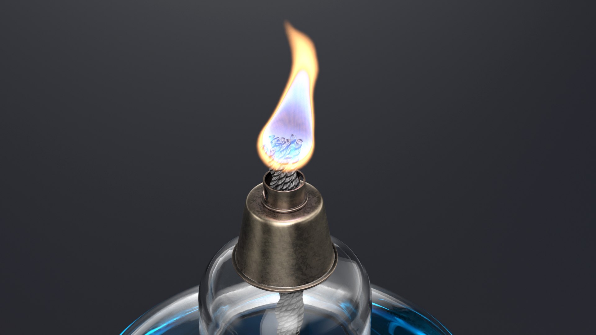 3D Laboratory Spirit Burner With Flame VDB Animated For Blender ...