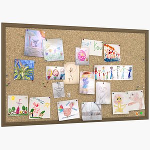 Kid's Drawings Pinboard
