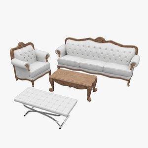 classic furniture 3d obj