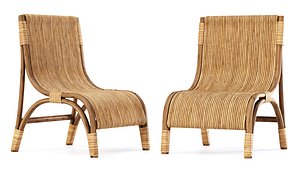 3D model Elli Rattan Dining Chair by Bpoint Design
