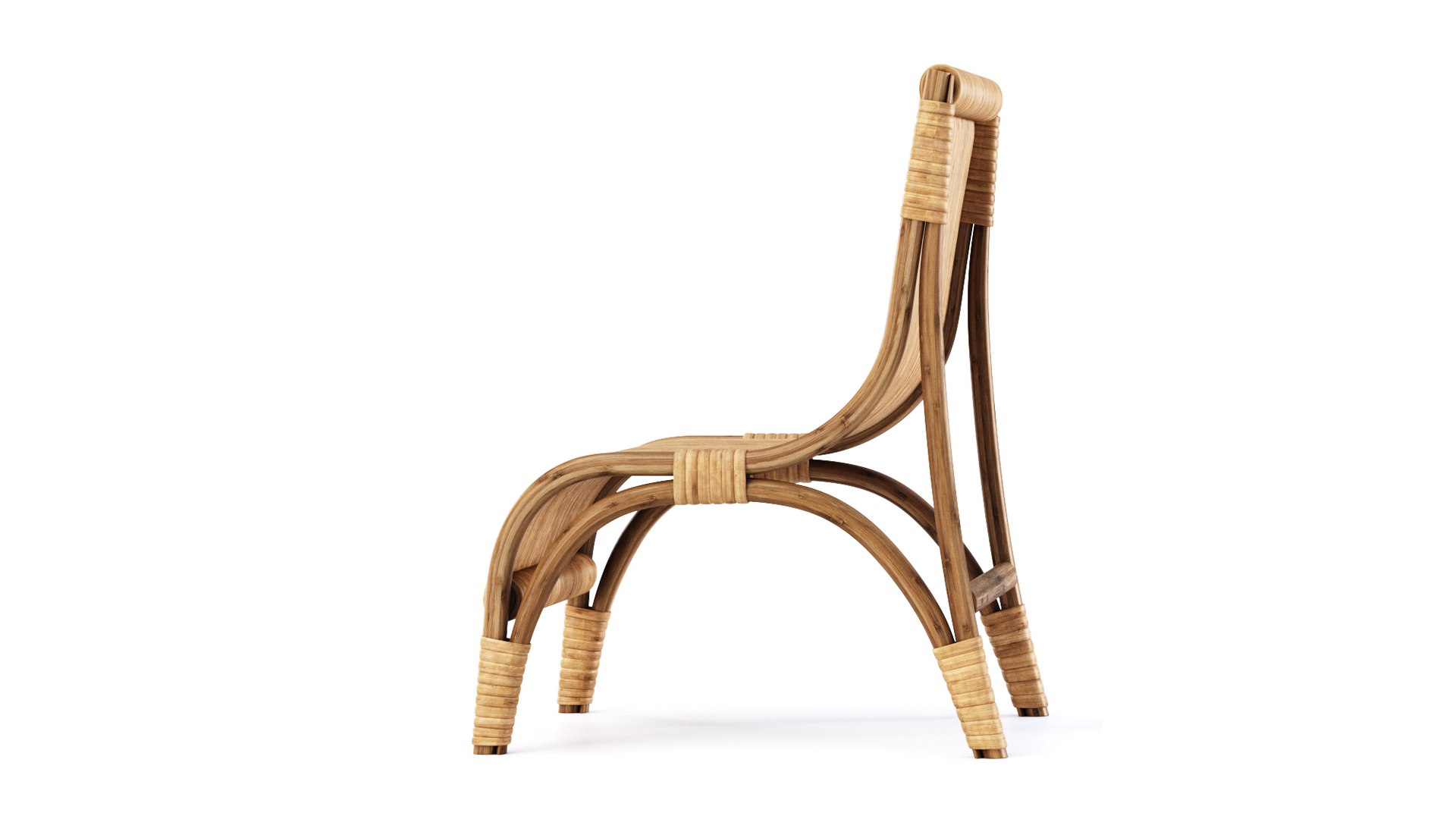 3D Model Elli Rattan Dining Chair By Bpoint Design - TurboSquid 2023032