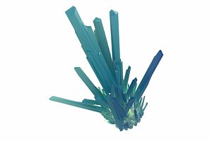 3d model crystals glow
