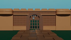 3D Fantasy Castle Walls