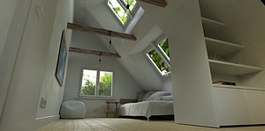 3D attic room