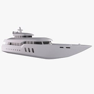 3D Cartoon Super Yacht  Toy model