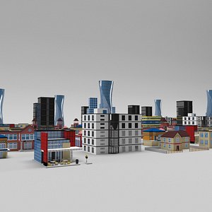 buildings pack 3D model