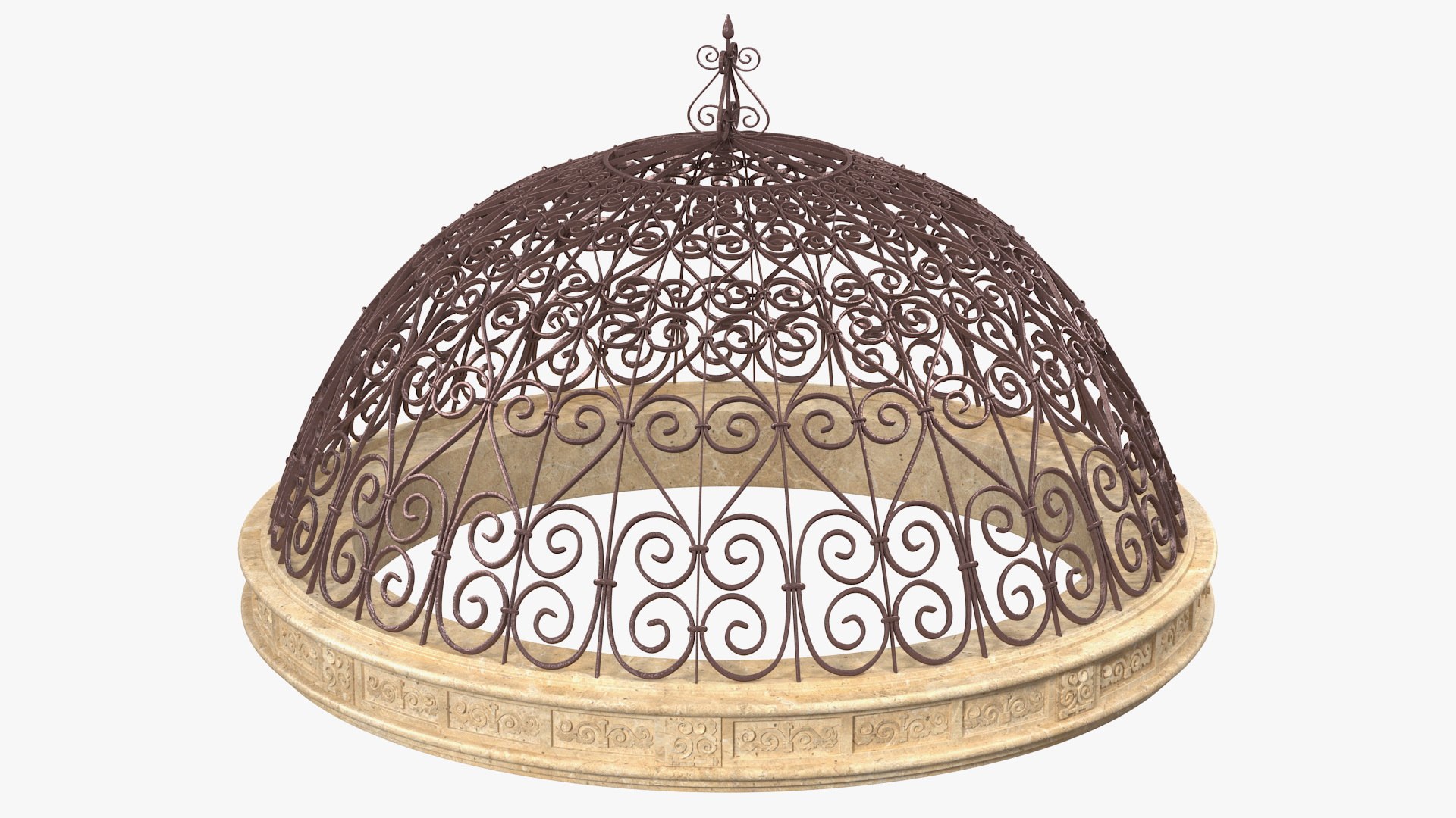 Antique Metal Dome Roof 3D model preview