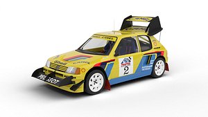 Peugeot 205 T16 Turbo Pikes Peak 1987 3d model