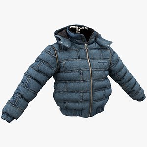 Denim Puffer 3D