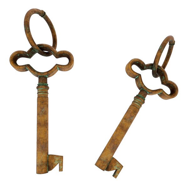 3D Vintage key - TurboSquid 1977284