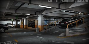 3d model multi parking garage