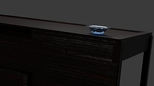 3D Wooden Table with Ash Tray
