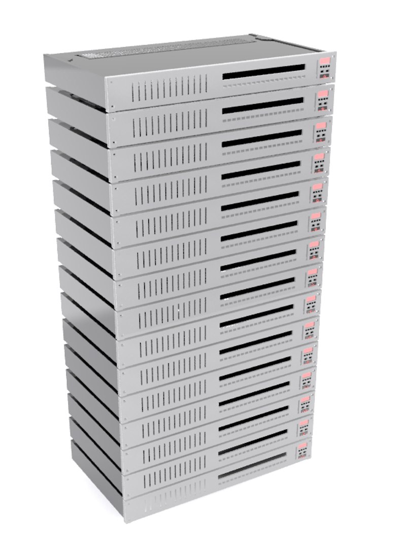 Data Server Rack 3d Model