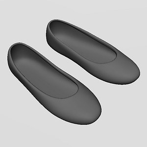 3d slippers shoe modeled