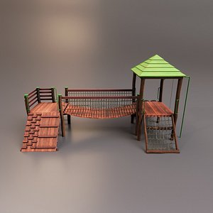 Kids Park Playground Set 3D model