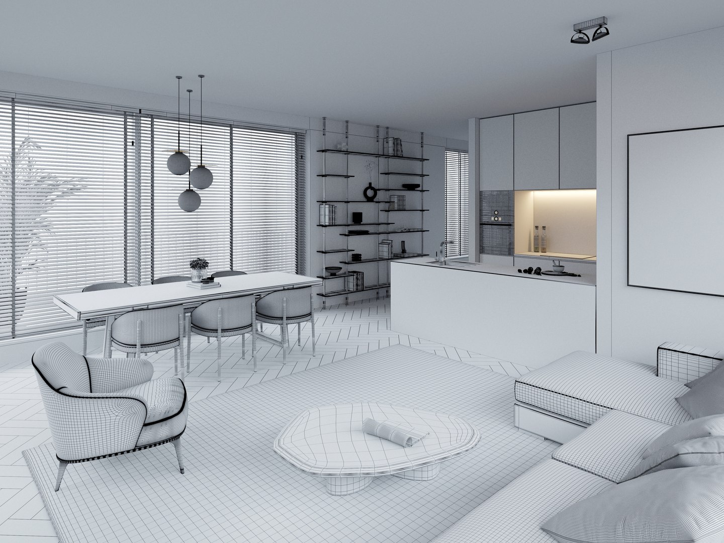 Barndominium Plans & Barn House Floor Plans - Houseplans.com - Contemporary Apartment Interior