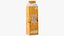Maquette de bouteille en carton multicouche orange