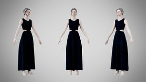 Dress 31 Midnight Velvet Weave