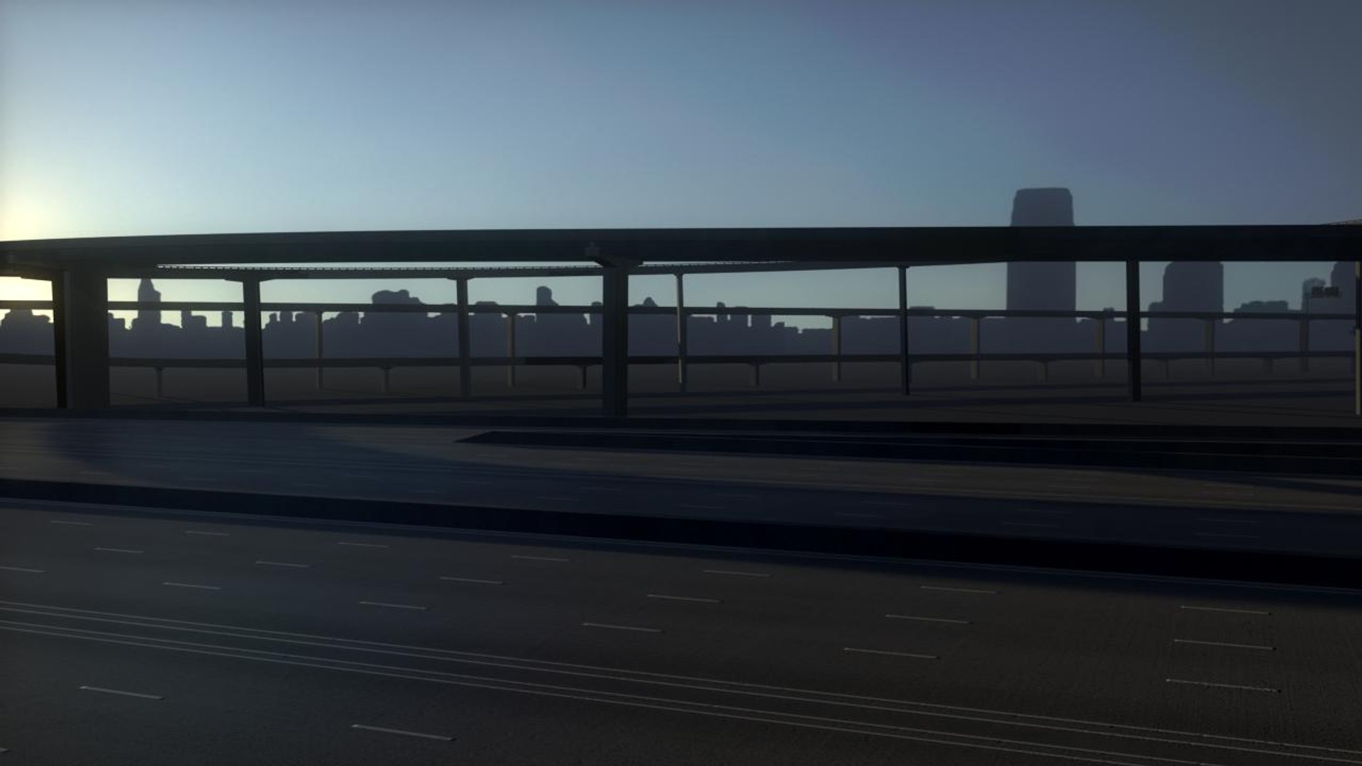 Freeway Roads Street Model - TurboSquid 1339733