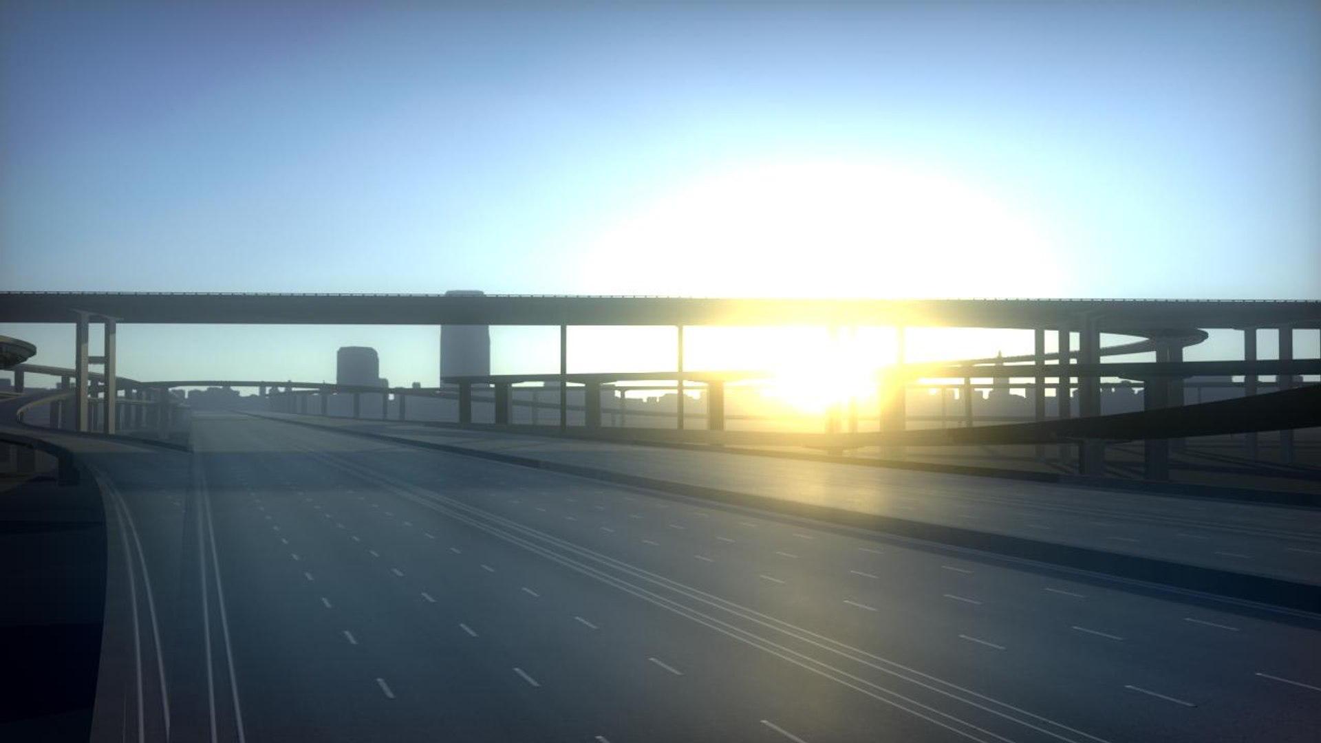 Freeway Roads Street Model - TurboSquid 1339733