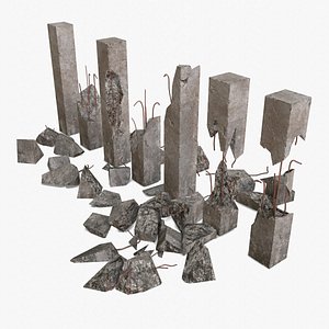 Broken Concrete Pillars Pack