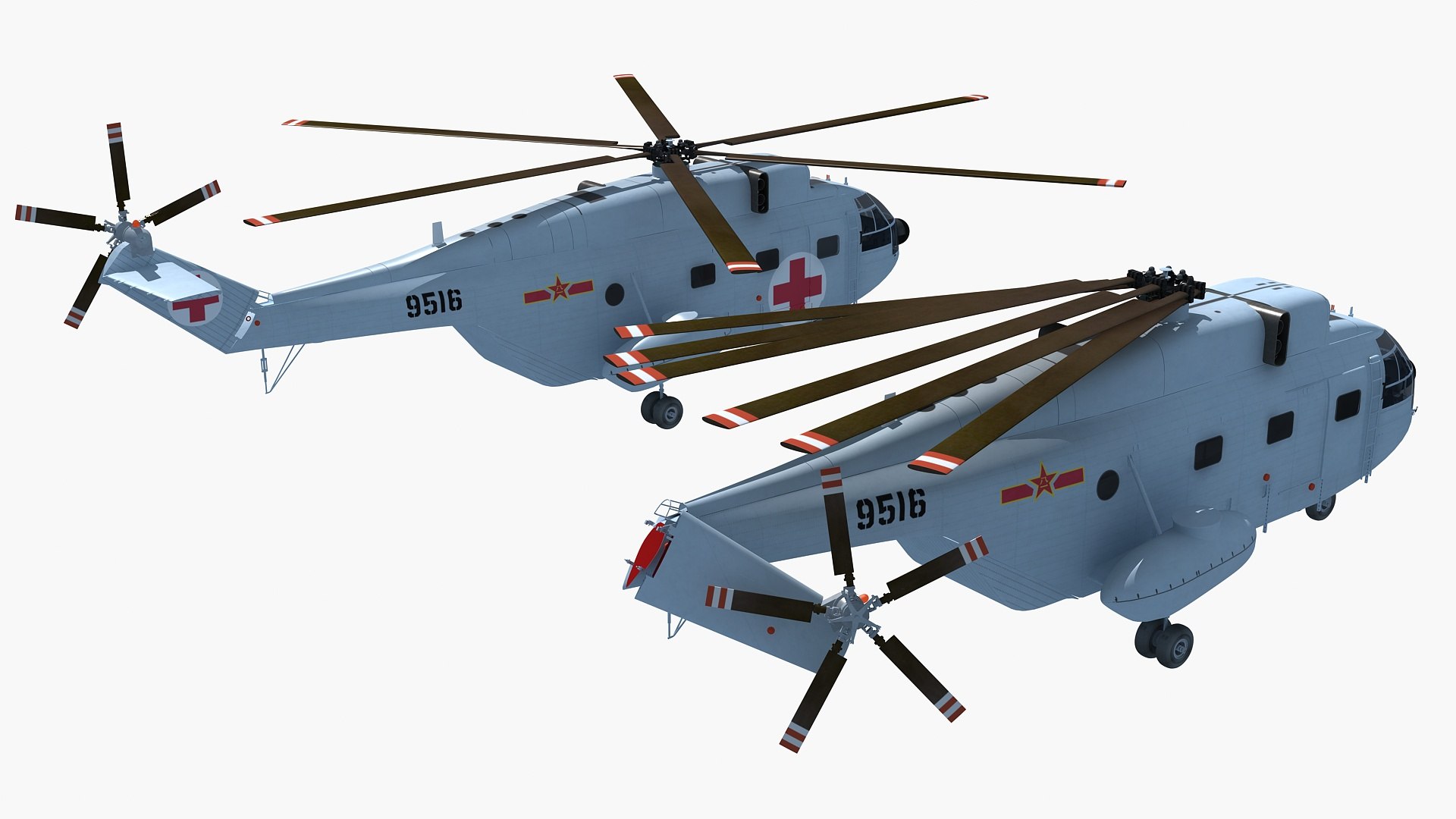 3D Chinese Navy Helicopter Z8 - TurboSquid 2182043